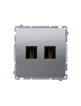 Gniazdo HDMI podwójne (moduł) srebrny mat KONTAKT SIMON BMGHDMI2.01/43