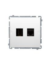 Gniazdo HDMI + RJ45 kat.6. (moduł) biały KONTAKT SIMON BMGHRJ45.01/11