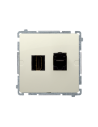 Gniazdo HDMI + RJ45 kat.6. (moduł) beż KONTAKT SIMON BMGHRJ45.01/12
