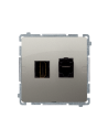 Gniazdo HDMI + RJ45 kat.6. (moduł) satynowy KONTAKT SIMON BMGHRJ45.01/29