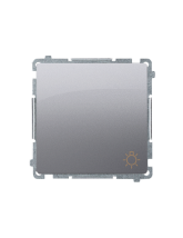 Przycisk światło (moduł) 10AX, 250V~, szybkozłącza stal inox KONTAKT SIMON BMS1.01/21