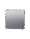 Przycisk światło (moduł) 10AX, 250V~, szybkozłącza stal inox KONTAKT SIMON BMS1.01/21