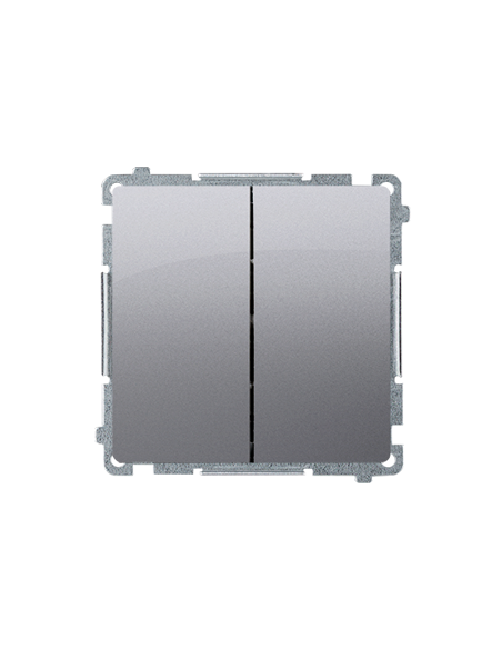 Łącznik świecznikowy (moduł) 10AX, 250V~, szybkozłącza stal inox KONTAKT SIMON BMW5.01/21