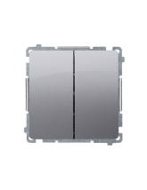 Łącznik schodowy podwójny (moduł) 10AX, 250V~, zaciski śrubowe stal inox KONTAKT SIMON BMW6/2.01/21
