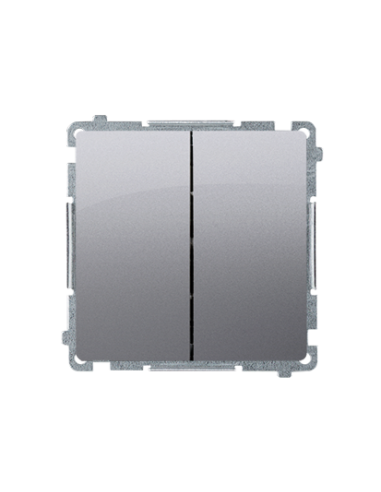 Łącznik schodowy podwójny (moduł) 10AX, 250V~, zaciski śrubowe stal inox KONTAKT SIMON BMW6/2.01/21
