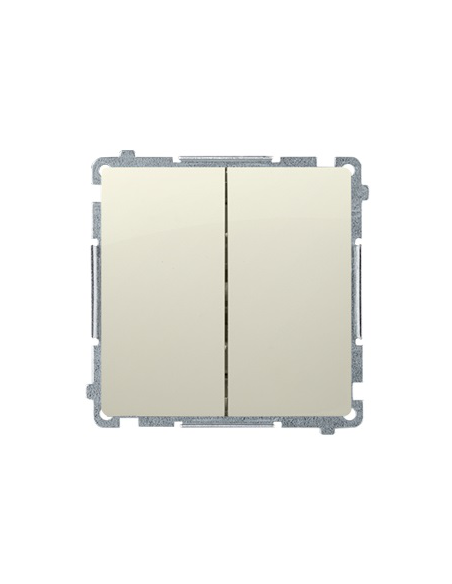 Łącznik schodowy podwójny z podświetleniem LED (moduł) 10AX, 250V~, zaciski śrubowe beż KONTAKT SIMON BMW6/2L.01/12