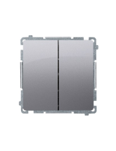Łącznik schodowy podwójny z podświetleniem LED (moduł) 10AX, 250V~, zaciski śrubowe stal inox KONTAKT SIMON BMW6/2L.01/21