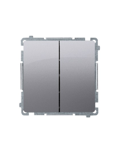 Łącznik schodowy podwójny z podświetleniem LED (moduł) 10AX, 250V~, zaciski śrubowe stal inox KONTAKT SIMON BMW6/2L.01/21