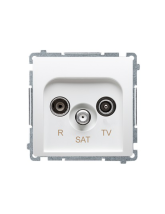 Gniazdo antenowe R-TV-SAT przelotowe (moduł), 1x wejście: 5 MHz–2,4 GHz biały KONTAKT SIMON BMZAR-SAT10/P.01/11