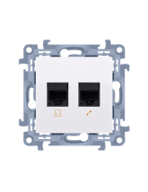 Gniazdo RJ45 kat. 6 + gniazdo telefoniczne RJ11 (moduł) biały KONTAKT SIMON C6T.01/11