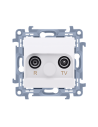 Gniazdo antenowe R-TV końcowe separowane (moduł), 1x wejście: 5-862 MHz biały KONTAKT SIMON CAK.01/11
