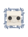 Gniazdo antenowe R-TV końcowe separowane (moduł), 1x wejście: 5-862 MHz kremowy KONTAKT SIMON CAK.01/41