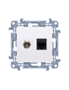 Gniazdo antenowe typu "F" + RJ45 kat.5e (moduł) biały KONTAKT SIMON CASFRJ455.01/11
