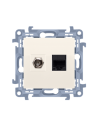 Gniazdo antenowe typu "F" + RJ45 kat.5e (moduł) kremowy KONTAKT SIMON CASFRJ455.01/41