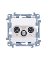 Gniazdo antenowe R-TV-SAT końcowe / zakończeniowe do gniazda przelotowego (moduł). 1x wejście: 5 MHz-2,4 GHz biały KONTAKT SIMON