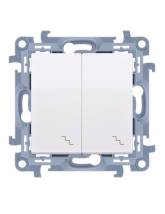 Łącznik schodowy podwójny z podświetleniem LED (moduł) 10AX, 250V~, zaciski śrubowe biały KONTAKT SIMON CW6/2L.01/11