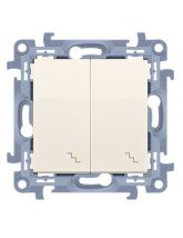 Łącznik schodowy podwójny z podświetleniem LED (moduł) 10AX, 250V~, zaciski śrubowe kremowy KONTAKT SIMON CW6/2L.01/41