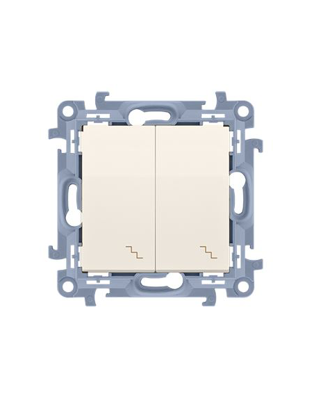 Łącznik schodowy podwójny z podświetleniem LED (moduł) 10AX, 250V~, zaciski śrubowe kremowy KONTAKT SIMON CW6/2L.01/41