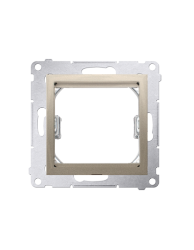 Adapter (przejściówka) na osprzęt standardu 45 × 45 mm złoty mat *Do gniazd teleinformatycznych Simon Connect KONTAKT SIMON DA45