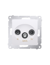 Gniazdo R-TV-DATA (moduł) biały KONTAKT SIMON DAD.01/11