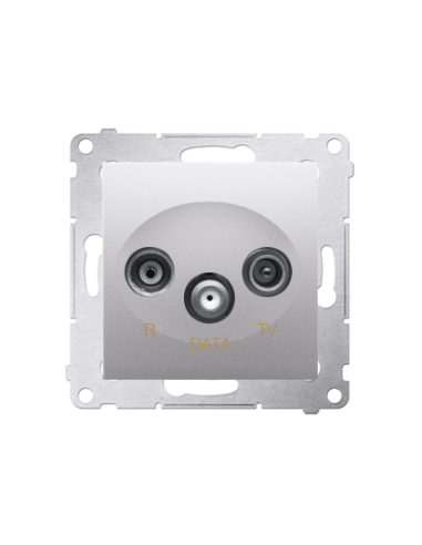 Gniazdo R-TV-DATA (moduł) srebrny mat KONTAKT SIMON DAD.01/43