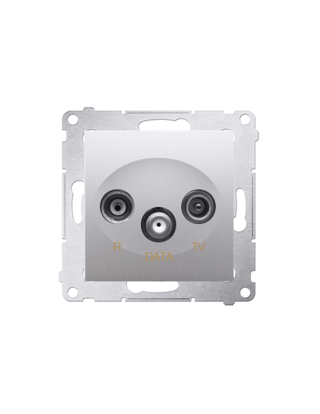 Gniazdo R-TV-DATA (moduł) srebrny mat KONTAKT SIMON DAD.01/43