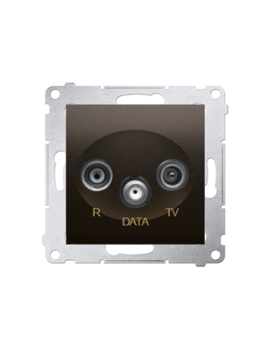 Gniazdo R-TV-DATA (moduł) brąz mat KONTAKT SIMON DAD.01/46