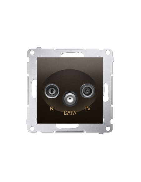 Gniazdo R-TV-DATA (moduł) brąz mat KONTAKT SIMON DAD.01/46