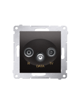 Gniazdo R-TV-DATA (moduł) antracyt KONTAKT SIMON DAD.01/48