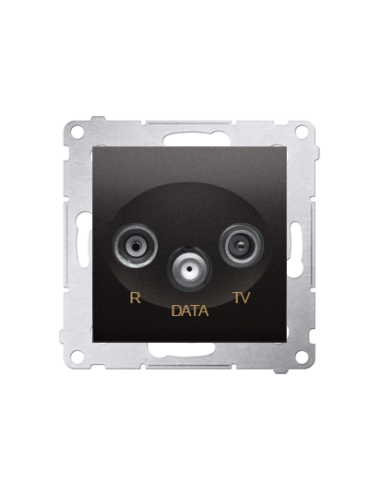 Gniazdo R-TV-DATA (moduł) antracyt KONTAKT SIMON DAD.01/48