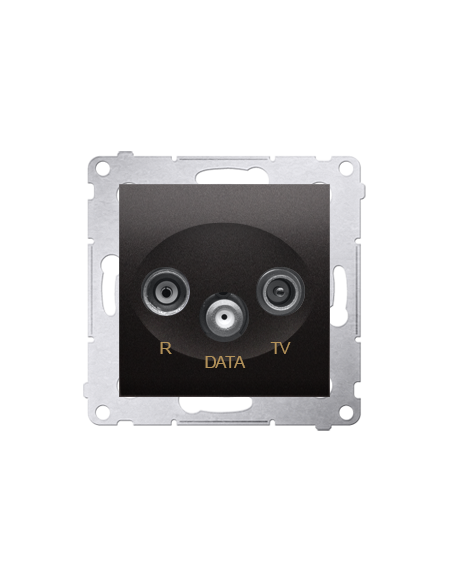 Gniazdo R-TV-DATA (moduł) antracyt KONTAKT SIMON DAD.01/48