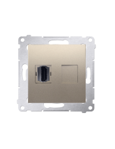 Gniazdo HDMI (moduł) złoty mat KONTAKT SIMON DGHDMI.01/44