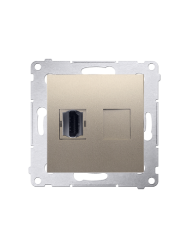 Gniazdo HDMI (moduł) złoty mat KONTAKT SIMON DGHDMI.01/44