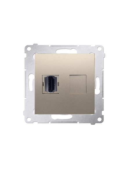 Gniazdo HDMI (moduł) złoty mat KONTAKT SIMON DGHDMI.01/44