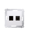 Gniazdo HDMI + RJ45 kat.6. (moduł) biały KONTAKT SIMON DGHRJ45.01/11