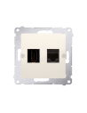 Gniazdo HDMI + RJ45 kat.6. (moduł) kremowy KONTAKT SIMON DGHRJ45.01/41