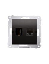 Gniazdo HDMI + RJ45 kat.6. (moduł) antracyt KONTAKT SIMON DGHRJ45.01/48