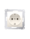 Gniazdo Schuko z przesłonami (moduł) 16A, 250V~, zaciski śrubowe kremowy KONTAKT SIMON DGSz1Z.01/41