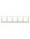 Ramka 5-krotna PREMIUM do puszek karton-gips IP20 / IP44 kremowy KONTAKT SIMON DRK5/41