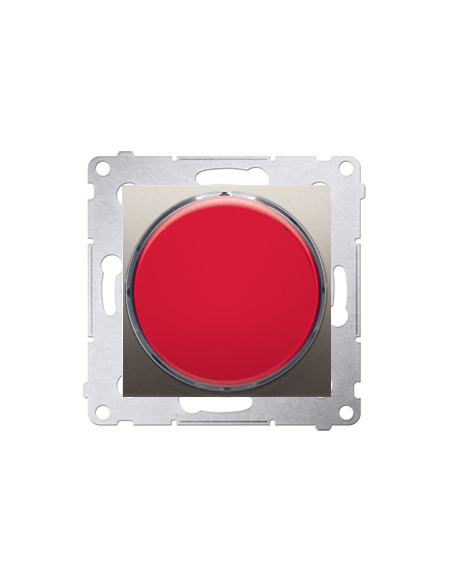 Sygnalizator świetlny LED – światło czerwone (moduł) 230V~ złoty mat KONTAKT SIMON DSS2.01/44