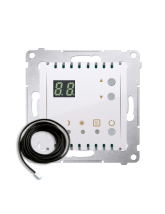 Regulator temperatury z wyświetlaczem z czujnikiem zewnętrznym (moduł) 16(2) A, 230V~ biały *W komplecie czujnik zewnętrzny (son