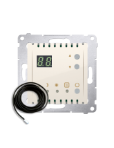 Regulator temperatury z wyświetlaczem z czujnikiem zewnętrznym (moduł) 16(2) A, 230V~ kremowy *W komplecie czujnik zewnętrzny (s