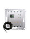 Regulator temperatury z wyświetlaczem z czujnikiem zewnętrznym (moduł) 16(2) A, 230V~ srebrny mat *W komplecie czujnik zewnętrzn
