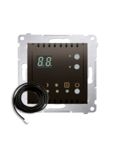 Regulator temperatury z wyświetlaczem z czujnikiem zewnętrznym (moduł) 16(2) A, 230V~ brąz mat *W komplecie czujnik zewnętrzny (