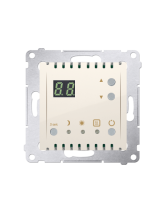 Regulator temperatury z wyświetlaczem z czujnikiem wewnętrznym (moduł) 16(2) A, 230V~ kremowy KONTAKT SIMON DTRNW.01/41