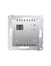Regulator temperatury z wyświetlaczem z czujnikiem wewnętrznym (moduł) 16(2) A, 230V~ srebrny mat KONTAKT SIMON DTRNW.01/43
