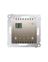 Regulator temperatury z wyświetlaczem z czujnikiem wewnętrznym (moduł) 16(2) A, 230V~ złoty mat KONTAKT SIMON DTRNW.01/44