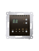 Regulator temperatury z wyświetlaczem z czujnikiem wewnętrznym (moduł) 16(2) A, 230V~ brąz mat KONTAKT SIMON DTRNW.01/46