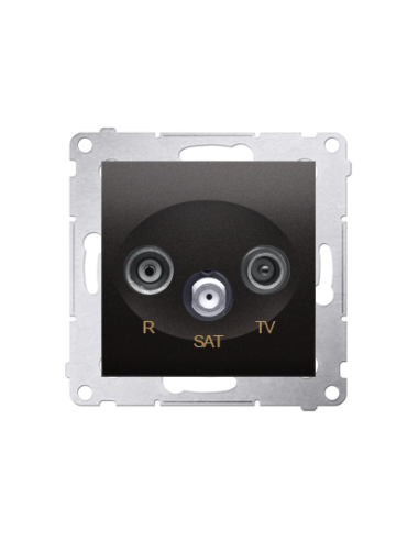 Gniazdo antenowe R-TV-SAT końcowe/zakończeniowe (moduł) antracyt KONTAKT SIMON DASK.01/48