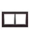 Ramka 2-krotna Nature-Metal, INOX YIN, IP20/IP44* (*IP44-należy zastosować zestaw uszczelek DUN2) KONTAKT SIMON DRN2/78